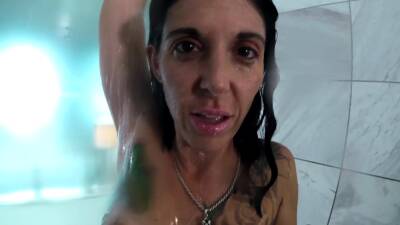 Marie - Piercing play with Marie Bossette while in the shower - drtuber
