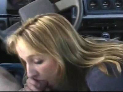 Blowjob in the car and cumshot in the mouth - nvdvid.com