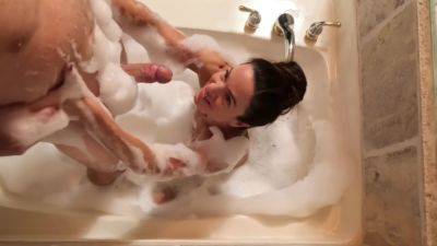 Stunning Burnete With Perfect Ass Having Passionate Foamy Sex In The Bathtub - Littlebuffbrunette - upornia