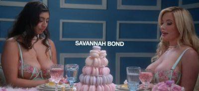 Savannah Bond - Violet Myers - Black Hair,brunette And Lingerie SLAYED Violet & Savannah Devour Each Others Sweet Pussies, Asslicking Video - inxxx.com