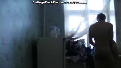 Naughty college party teens get down and dirty in a wild orgy - sexu.com