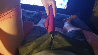 Kinky Pee Couple Part 2 - Alice Makes Him Wet His Shorts Teasing Him With Vibrator - hclips - Britain
