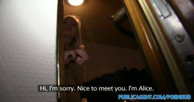 Alice dumb, a hot blonde, fucks stranger for cash in public for a hot cumshot - sexu.com - Hungary