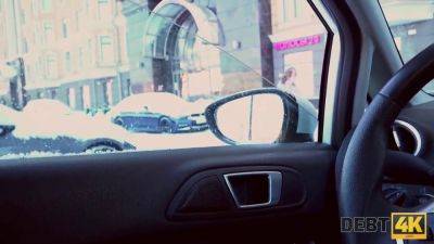 Calibri Angel gets down and dirty with her agent in a car - sexu.com - Russia