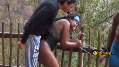 Black Chicks Pounded Outdoors - hclips