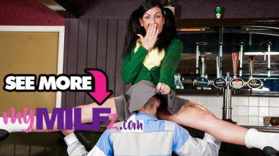 Sam Bourne - Watch Gina Jameson's MILF skills as a bartender in full HD! - sexu.com - Britain