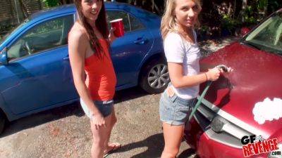 Car Wash Cuties - RealityKings with Aaron Wilcoxxx, Kiara Knight, Maddison Hardy - hotmovs.com